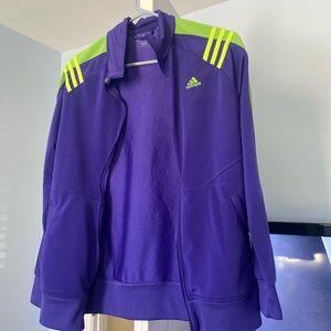 Adidas Purple and Green Jacket